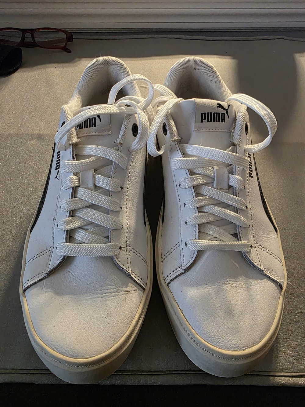 Puma Women's Classic White Leather Sneakers